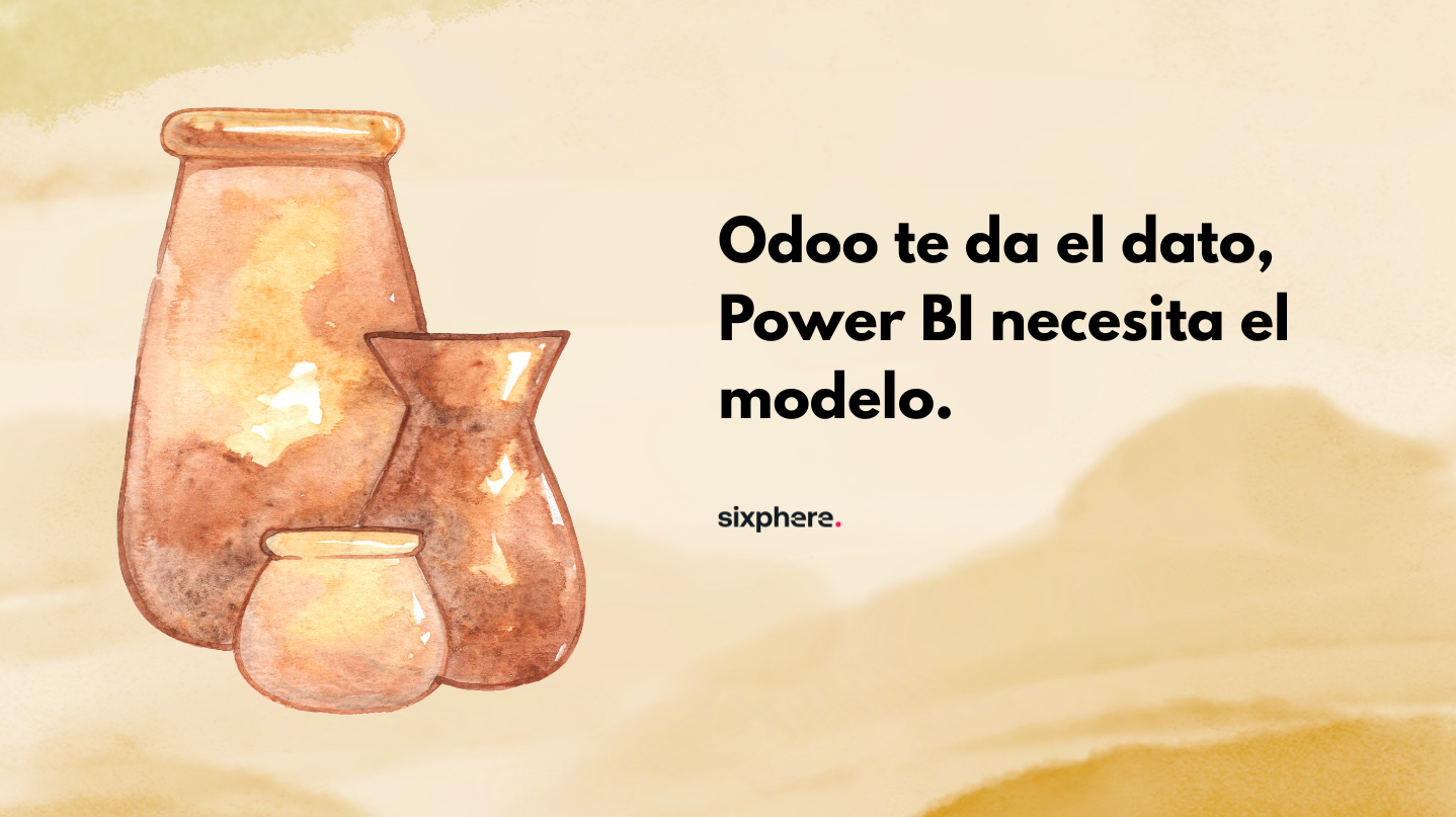 Odoo te da el dato, Power BI necesita el modelo.